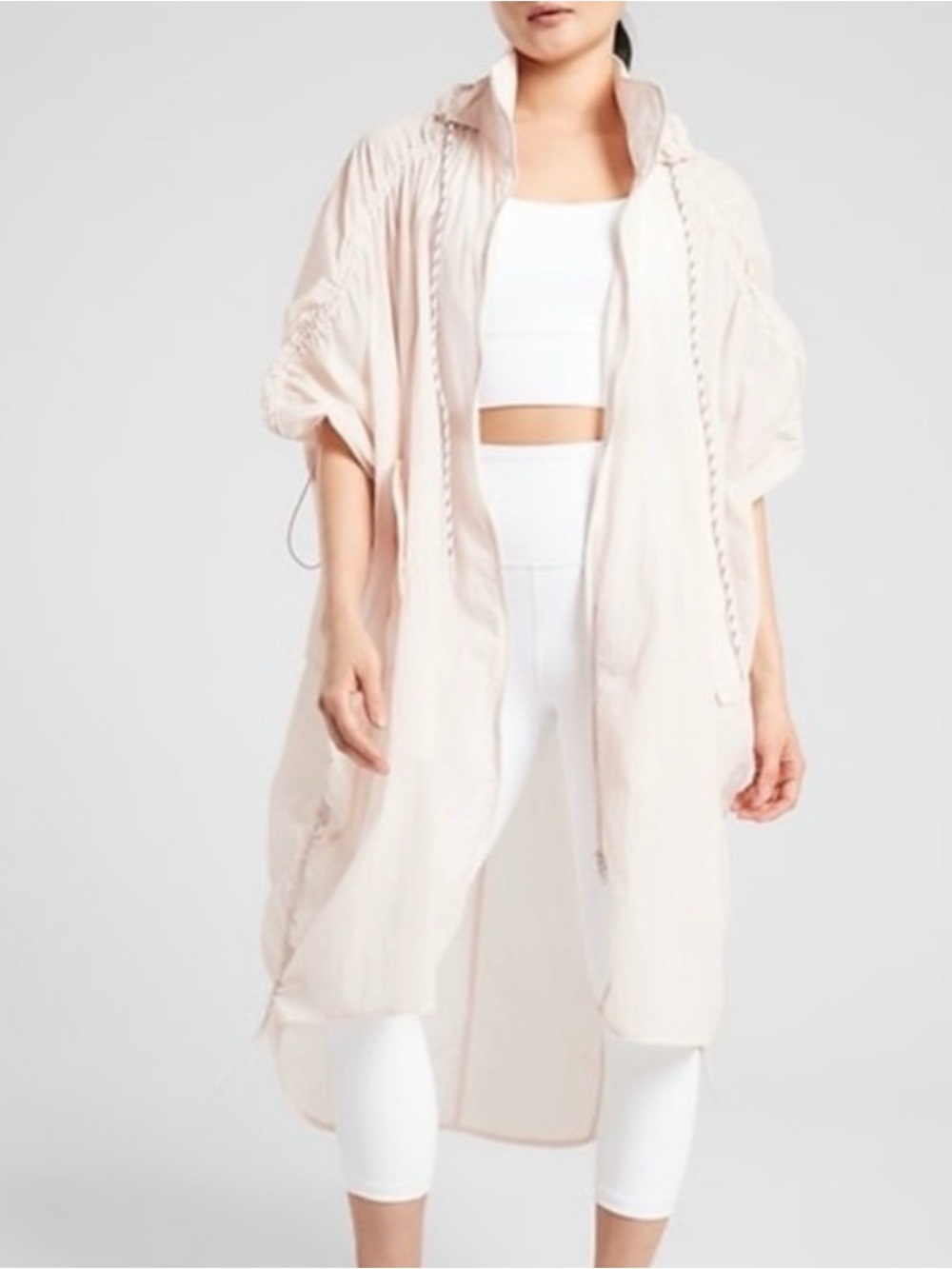 NWT Athleta Light Pink Canopy Parachute Windbreaker Jacket